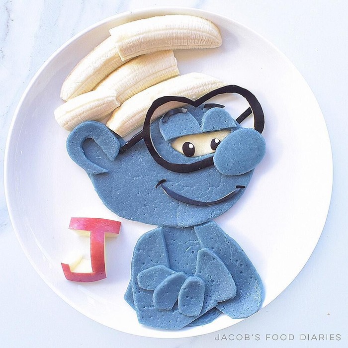 Sarapan Kreatif Berkarakter, Dari Smurf Hingga Spongebob